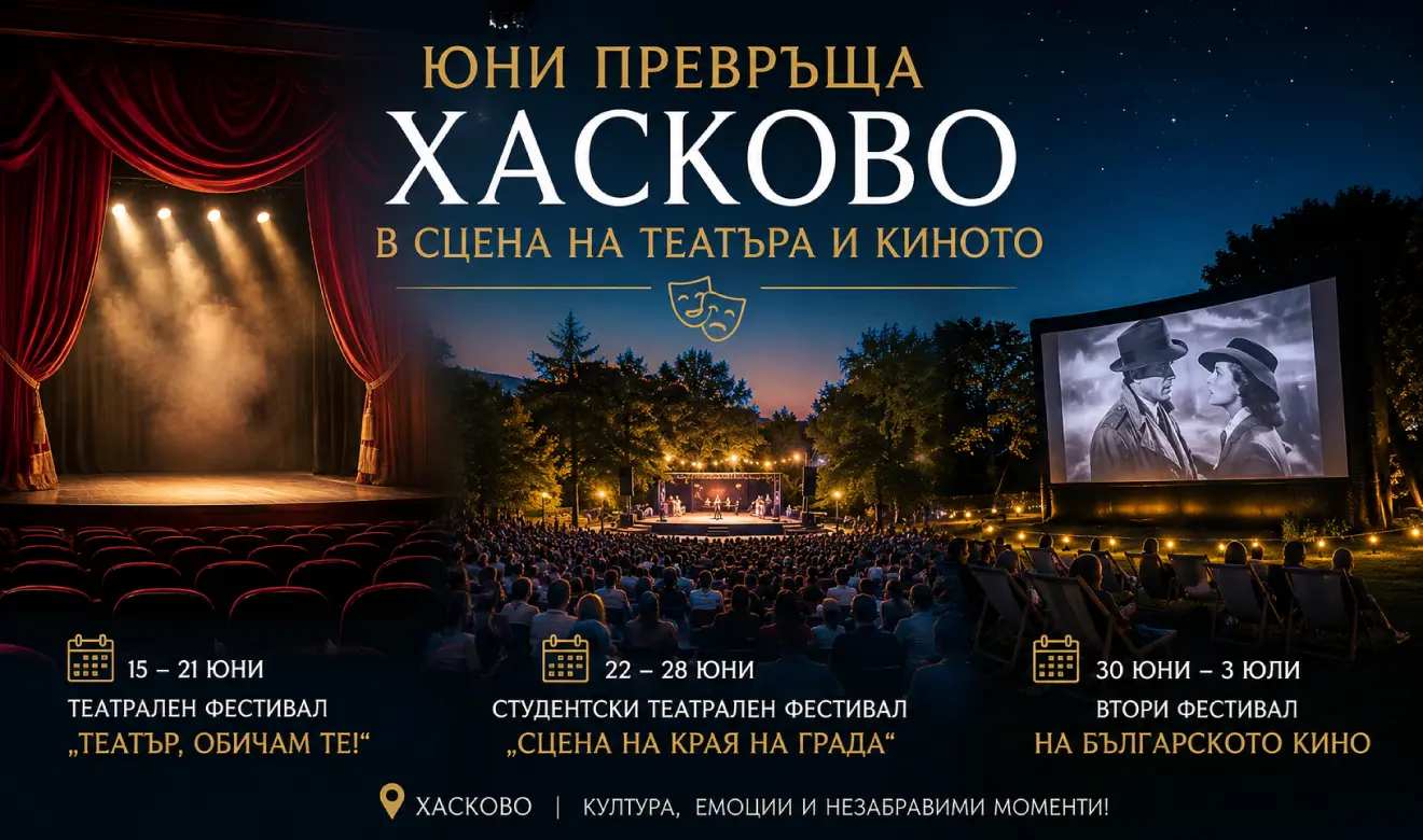 Юни превръща Хасково в сцена на театъра и киното
